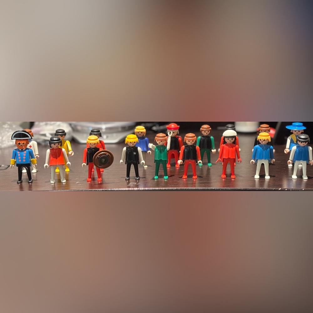 Geobra Playmobil Figures - Vintage 1974 Lot Of 18 Figures